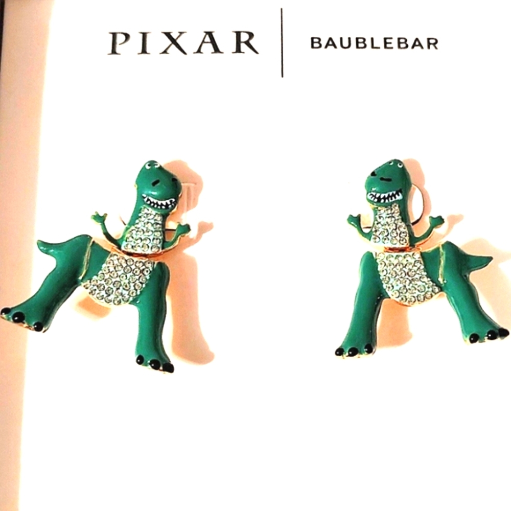 Disney BaubleBar Toy Story Earrings T REX Dinosaur
